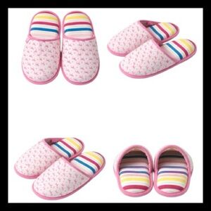 Victoria’s Secret PINK Dog Logo Slippers | 2004 Y2K | RainbowStripe Soles | M